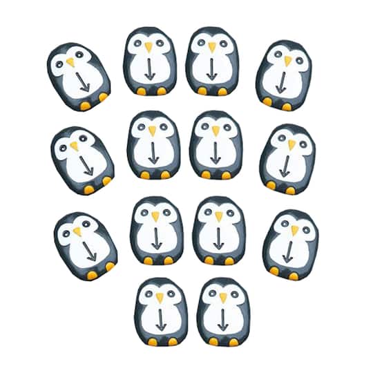 Yellow Door Pre-Coding Penguin Stones, 18ct.